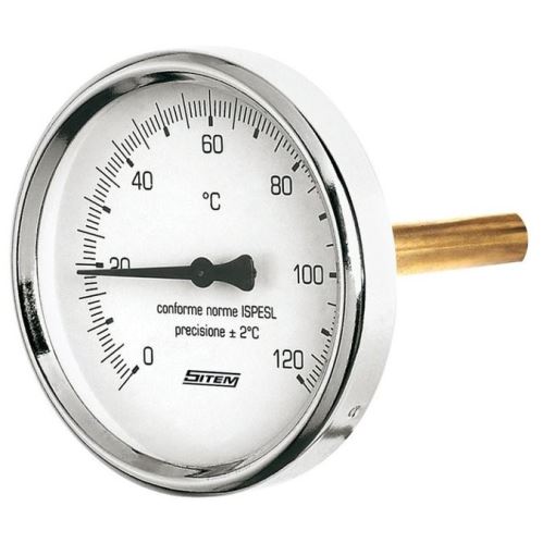 Teploměr rovný T 80/100 0-120 C vč.jímky