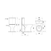 Kombi klozet LYRA PLUS RIMLESS - vodorovný odpad (1)