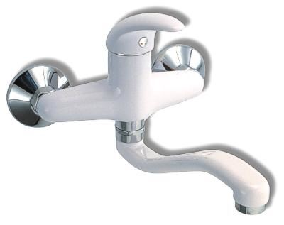 Dřezová umyvadlová baterie 150 mm Metalia 55 bílá-chrom - 55070,1