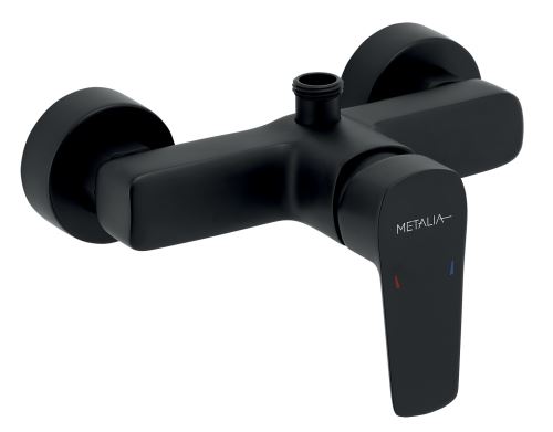 Sprchová baterie bez příslušenství 150 mm METALIA 58, černá - 58062/1,5