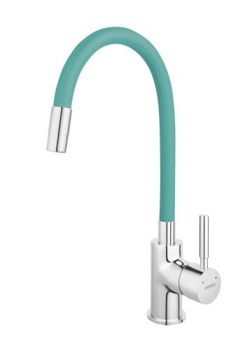 Dřezová stojánková baterie s elastickým ramenem mátová-chrom - 70710,0M
