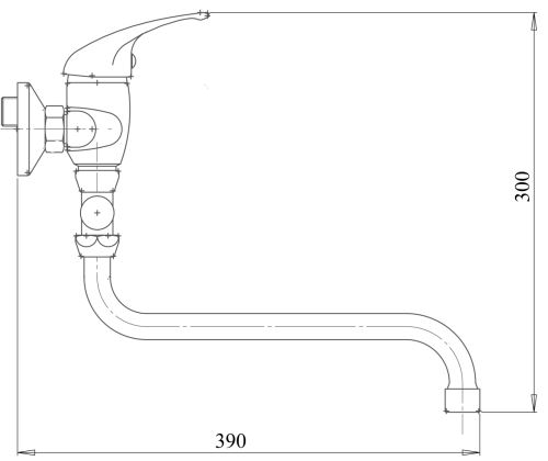 Paneláková baterie 100 mm lékařská páka Metalia 55 chrom - 55075L,0