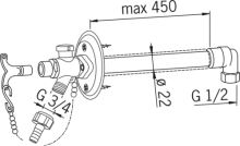 HANSA nezámrzná armatura, délka 450 mm (1)