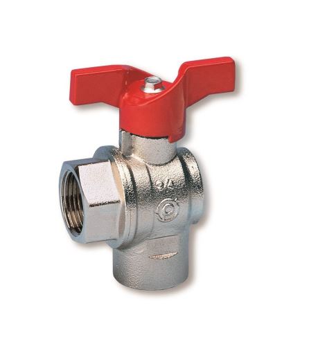 Rohový kulový uzávěr voda FF, 3/4" motýl