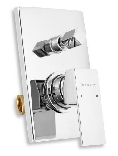 Vanová sprchová baterie s přepínačem EDGE chrom - 36050R,0