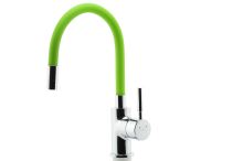 Dřezová stojánková baterie zelená-chrom s elastickým ramenem - 70710,0Z (4)