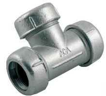 T-kus TOK 3/4" svěrný pro ocelové a PE trubky, pozink ( 24,5 - 27,3mm )