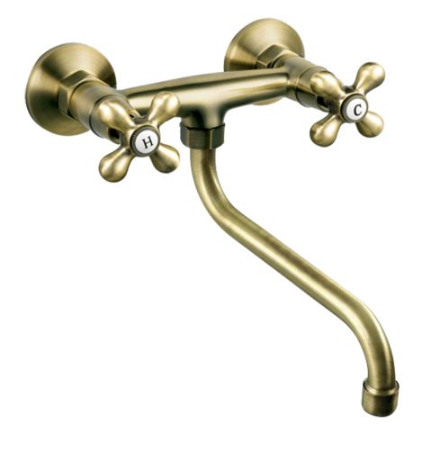 Dřezová nástěnná baterie 150 mm bronz - BAI5BR
