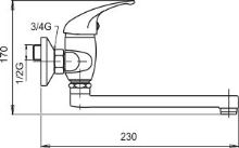 Umyvadlová dřezová baterie 150 mm Metalia 55 chrom - 55076,0 (1)