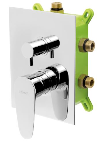 Podomítková baterie s boxem 3 vývody, SMART - BOX98051RX,0