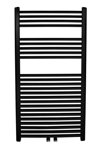 Otopné těleso černé - rovné, středové připojení - 450/1200/RS,5