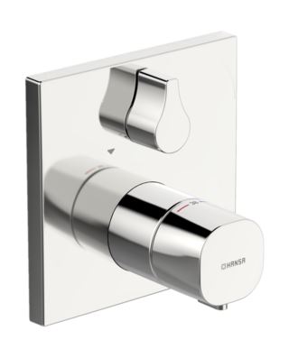 HANSALIVING - Termostatická vanová baterie pod omítku, s přepínačem pro 2 výstupy, chrom